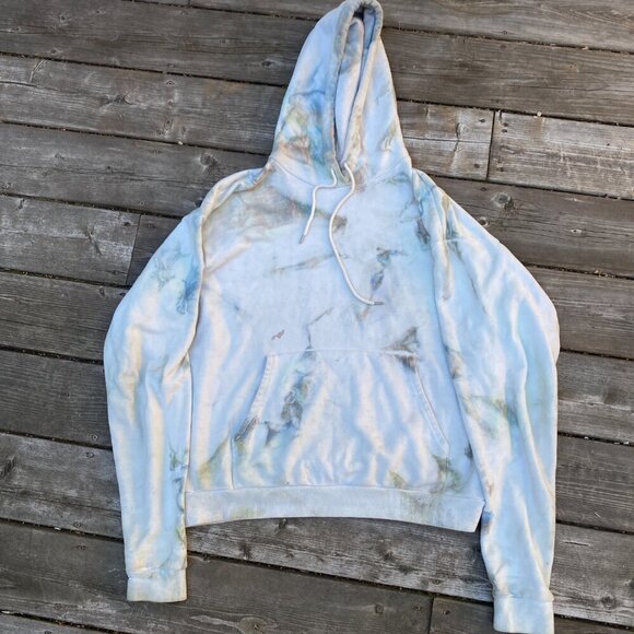 John Elliot Tie Dye Knit Crewneck Sweater Hoodie - Size 3 Blue - Picture 3 of 5